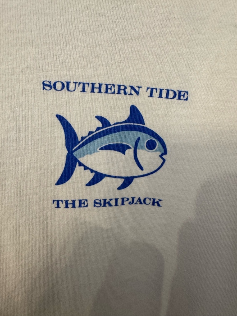 Southern Tide Long-Sleeve Tee in White with Blue Skipjack Logo Size XXL - Picture 2 of 5